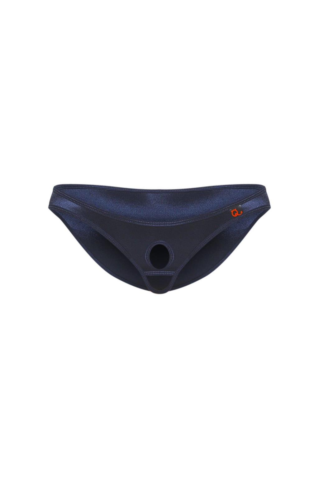 PetitQ Crotchless Bikini Satin Midnight Blue