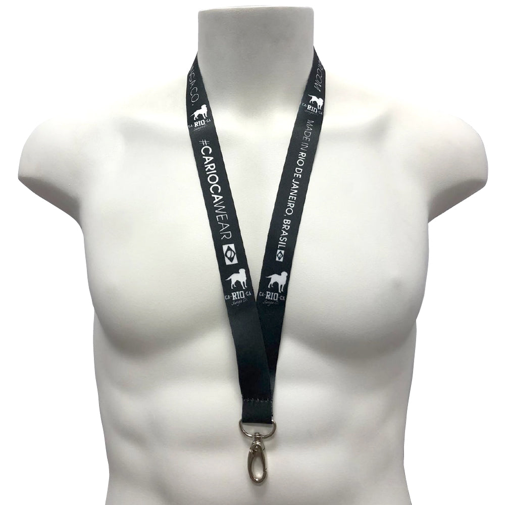 LOGOTIPO LANYARD Schwarz, Blau, Rot und Weiß - Schlüsselanhängerhalter