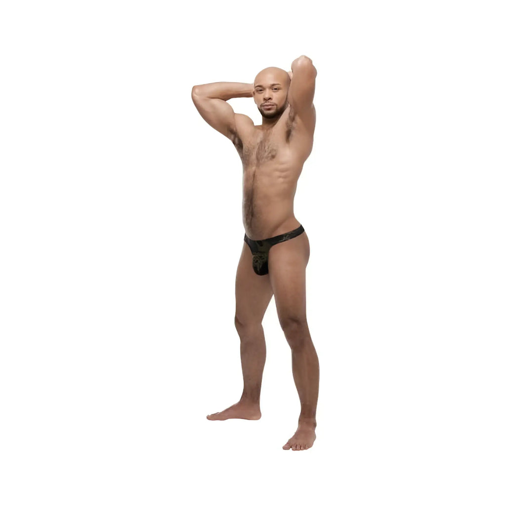 Black gold bong thong l/xl black patterned briefs showcasing a stylish and comfortable design