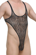 PetitQ Men's Bodythong Carbay Lace Savane Black