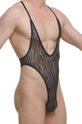 PetitQ Men's Bodythong Causson Lace Savane Black