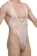 PetitQ Men's Bodythong Causson Lace Savane White