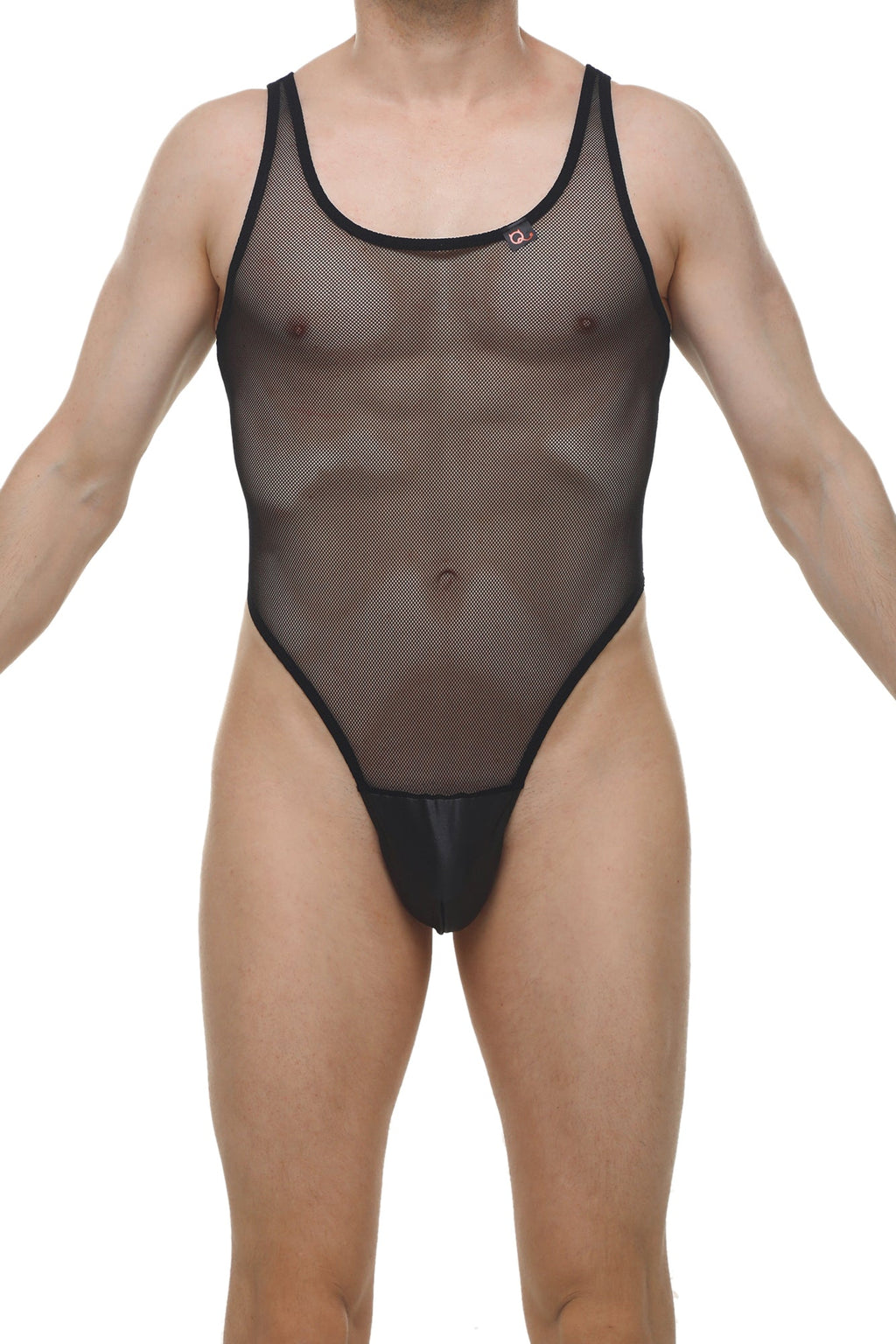 PetitQ Men's Bodythong Pencran Mesh Black