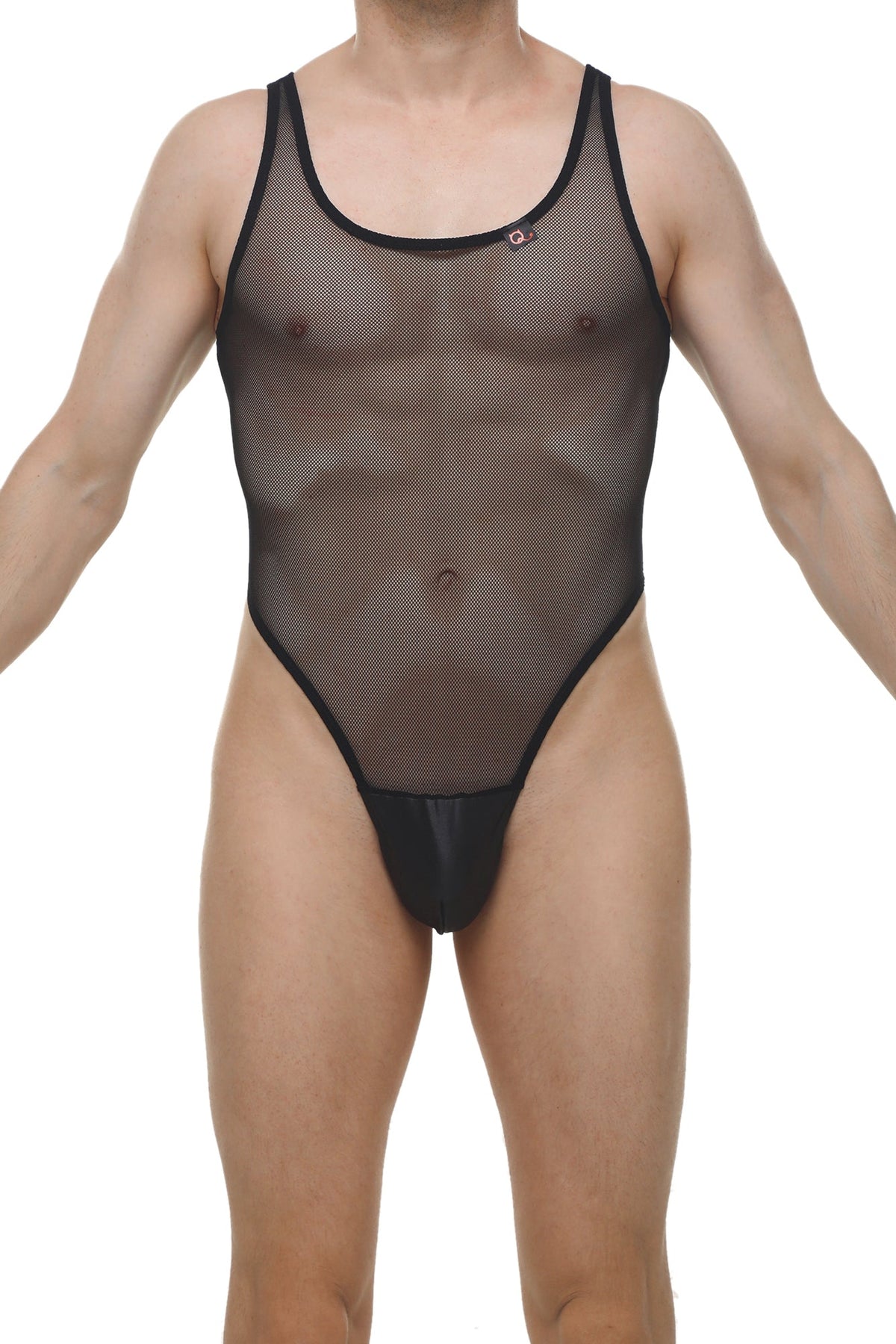PetitQ Bodythong Pencran Mesh Schwarz