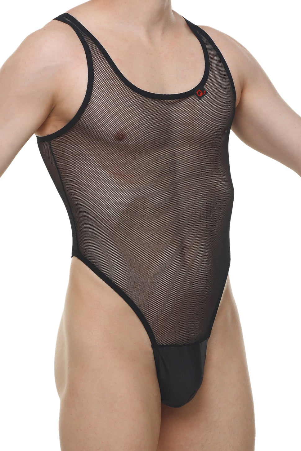 PetitQ Bodythong Pencran Mesh Schwarz