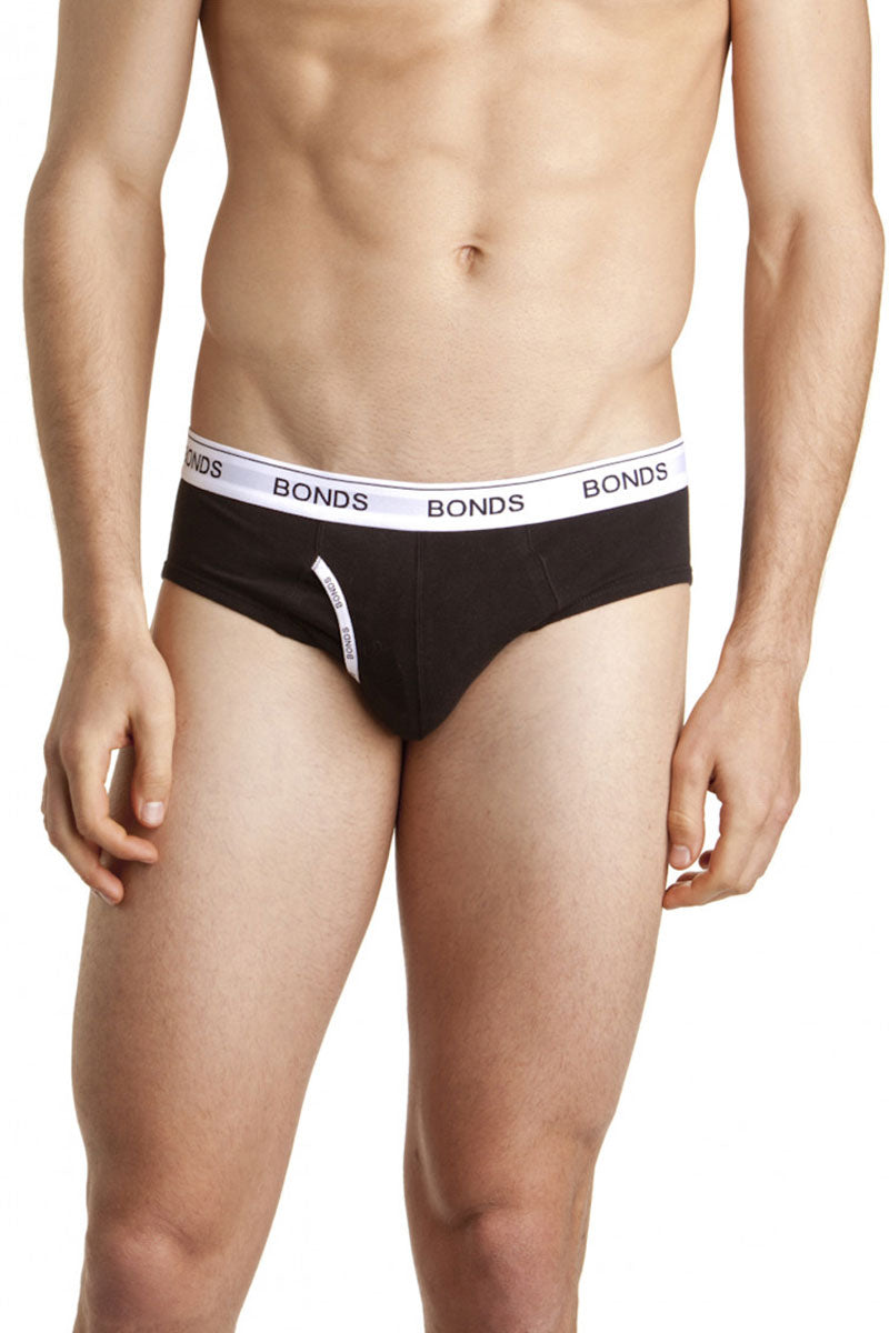 Bonds Guyfront Brief Underwear Black/White MZVI Size S