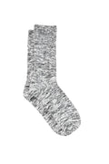 A pair of bonds winter boot crew socks in black with textured knit and ribbed cuff size 11-14