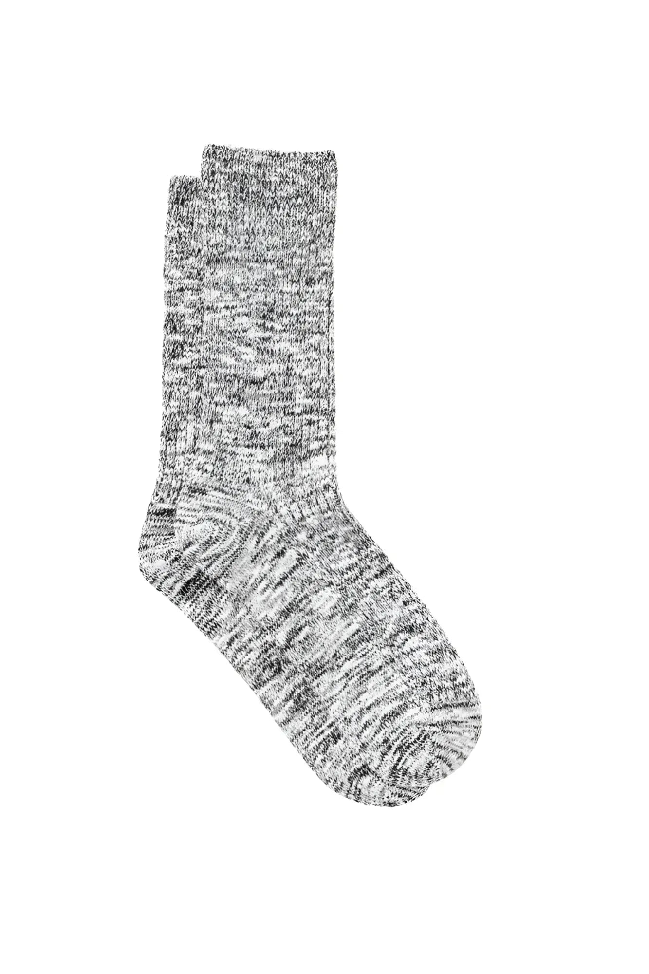 A pair of bonds winter boot crew socks in black with textured knit and ribbed cuff size 11-14