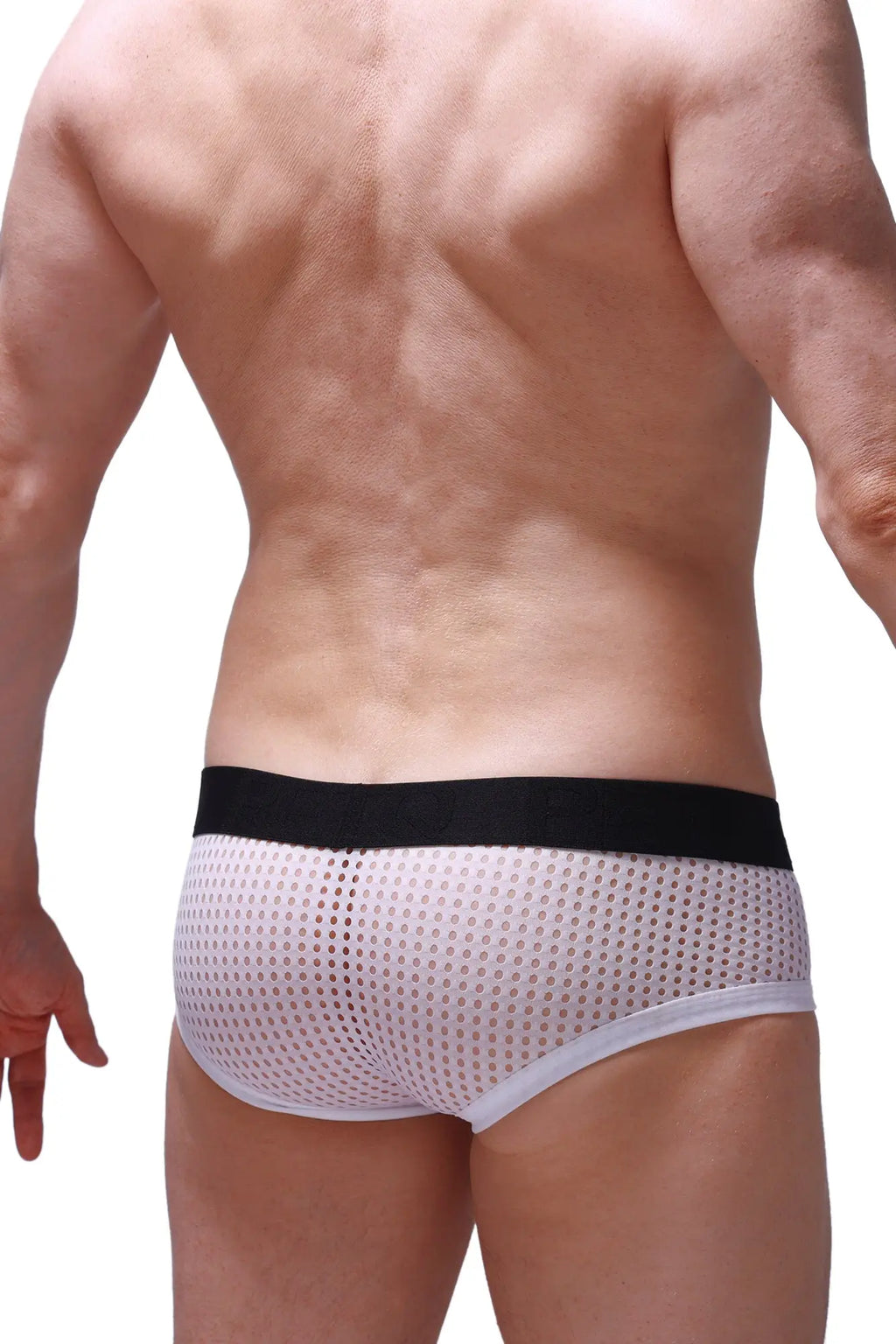 Boxer brief chill durtol white mesh briefs with black waistband offering breathable comfort and support