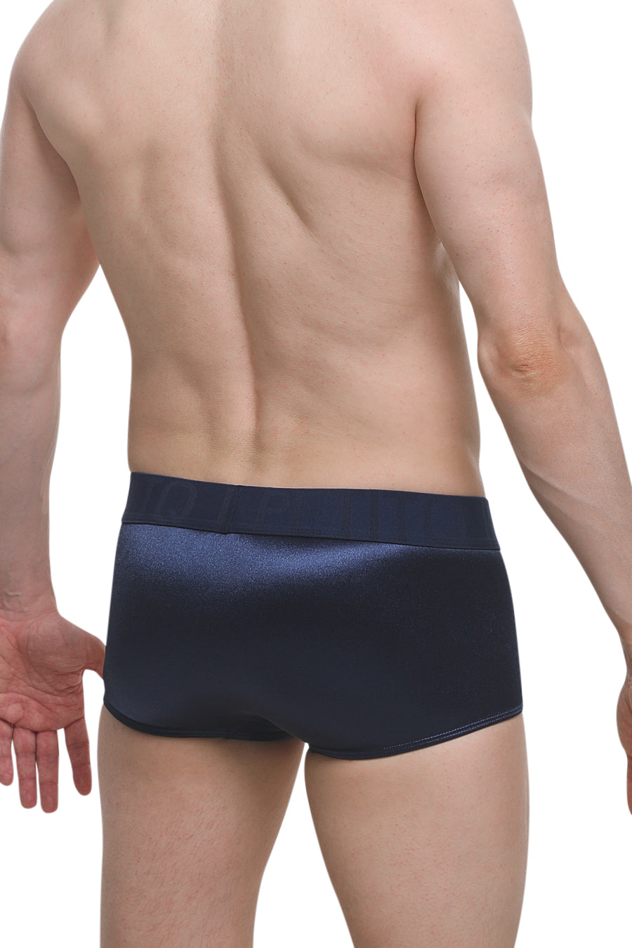 PetitQ Men's Boxer Cessoin Satin Midnight Blue