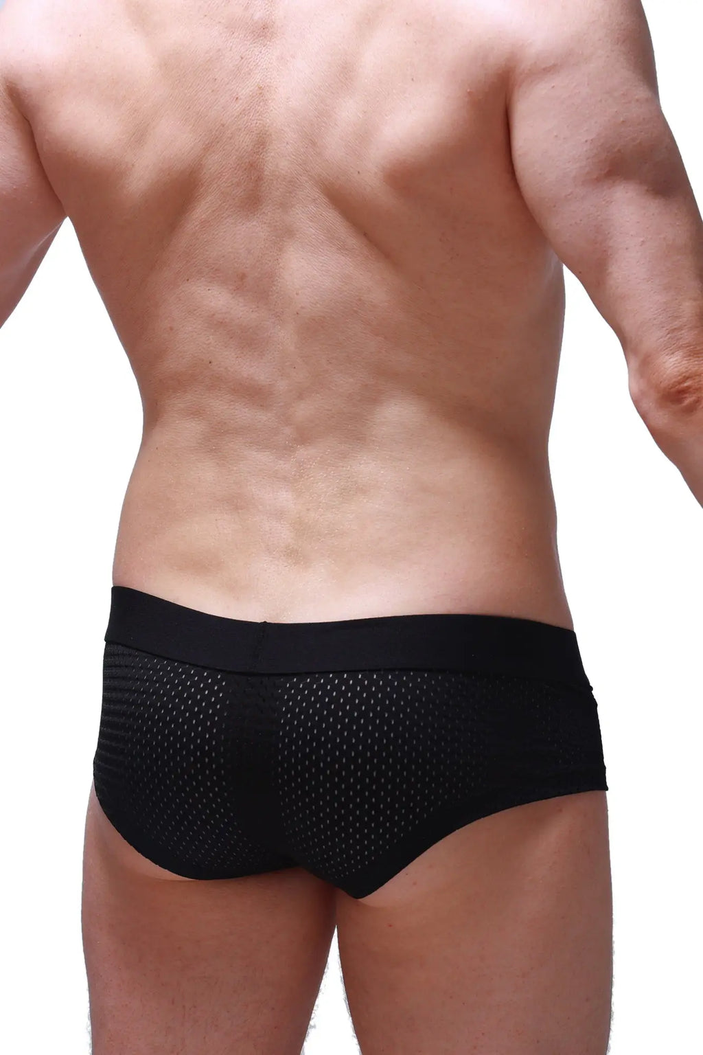 Black mesh briefs boxer chill bee black with solid waistband designed for comfort and breathability