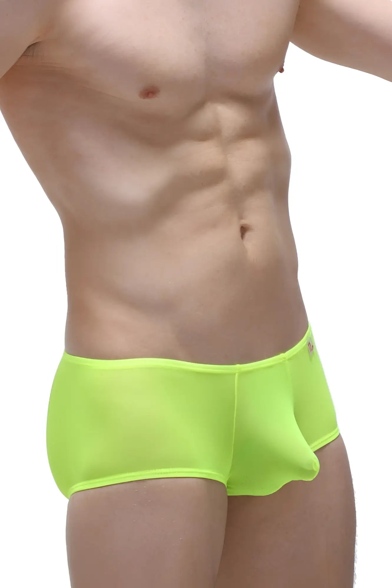 Neon green sheer briefs boxer chill net neon yellow made of lightweight mesh for breathable comfort