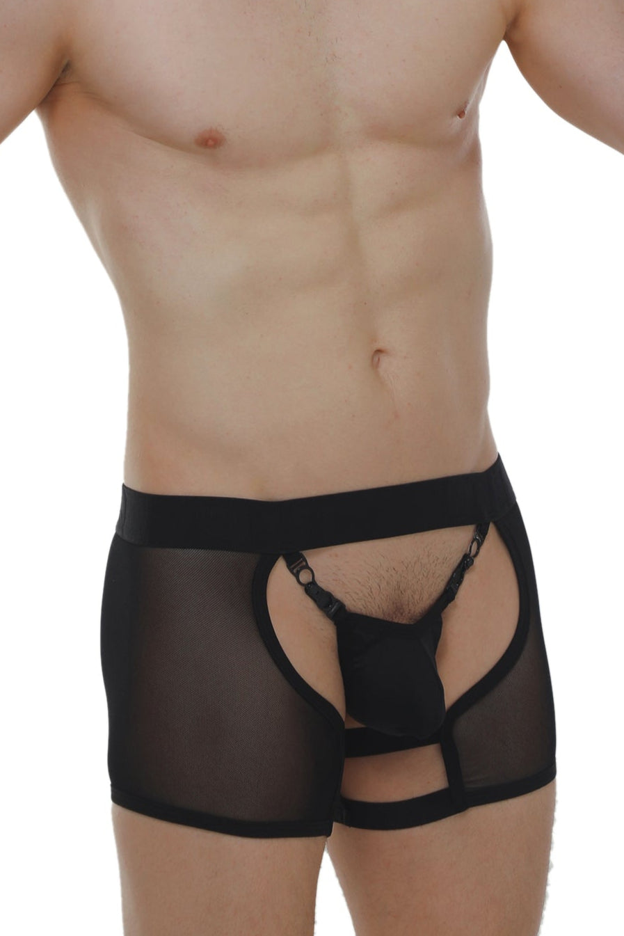 Boxer String Garter Angy Net Black