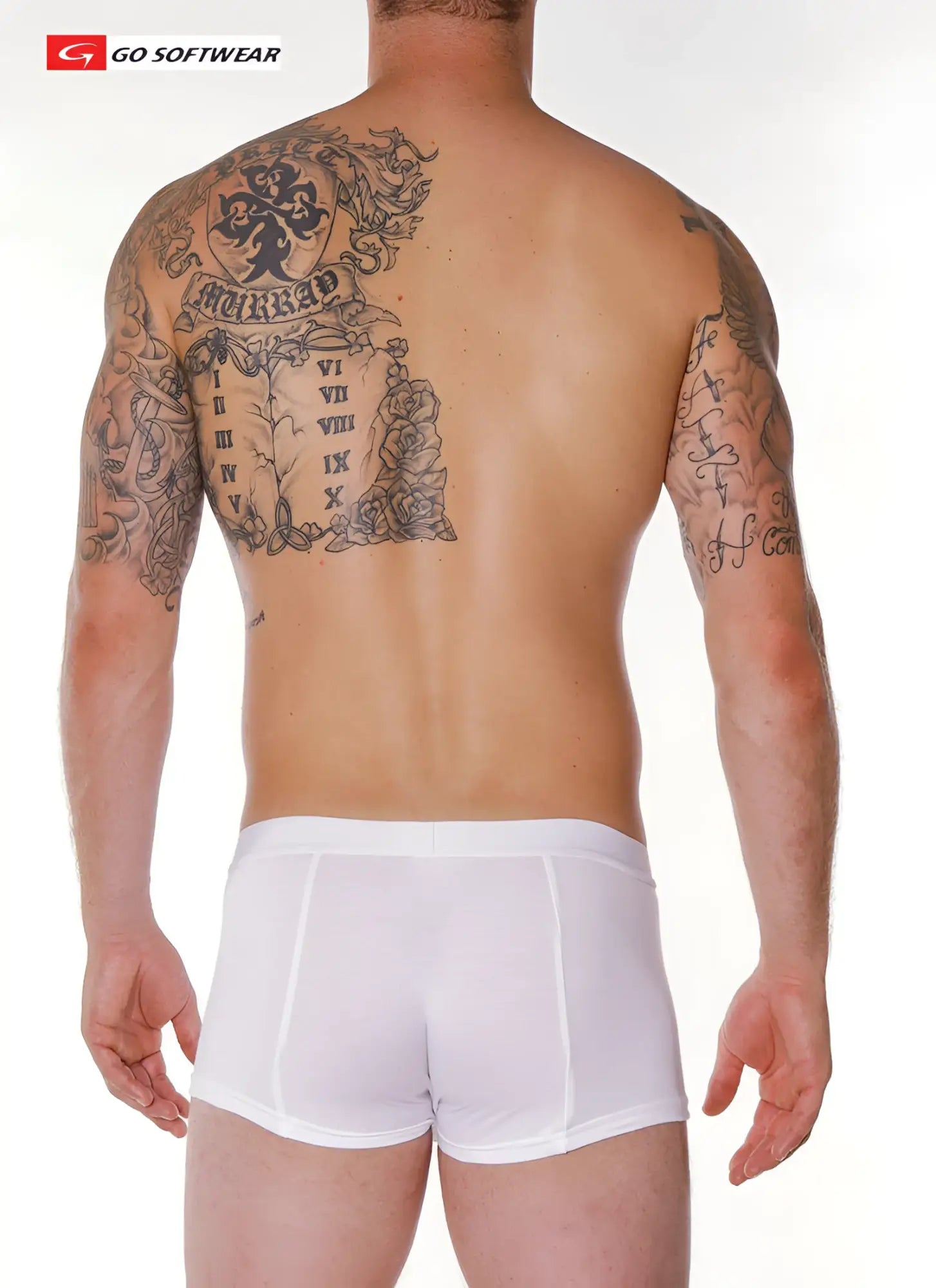 White men’s briefs from go softwear with removable cod piece designed for comfort and support