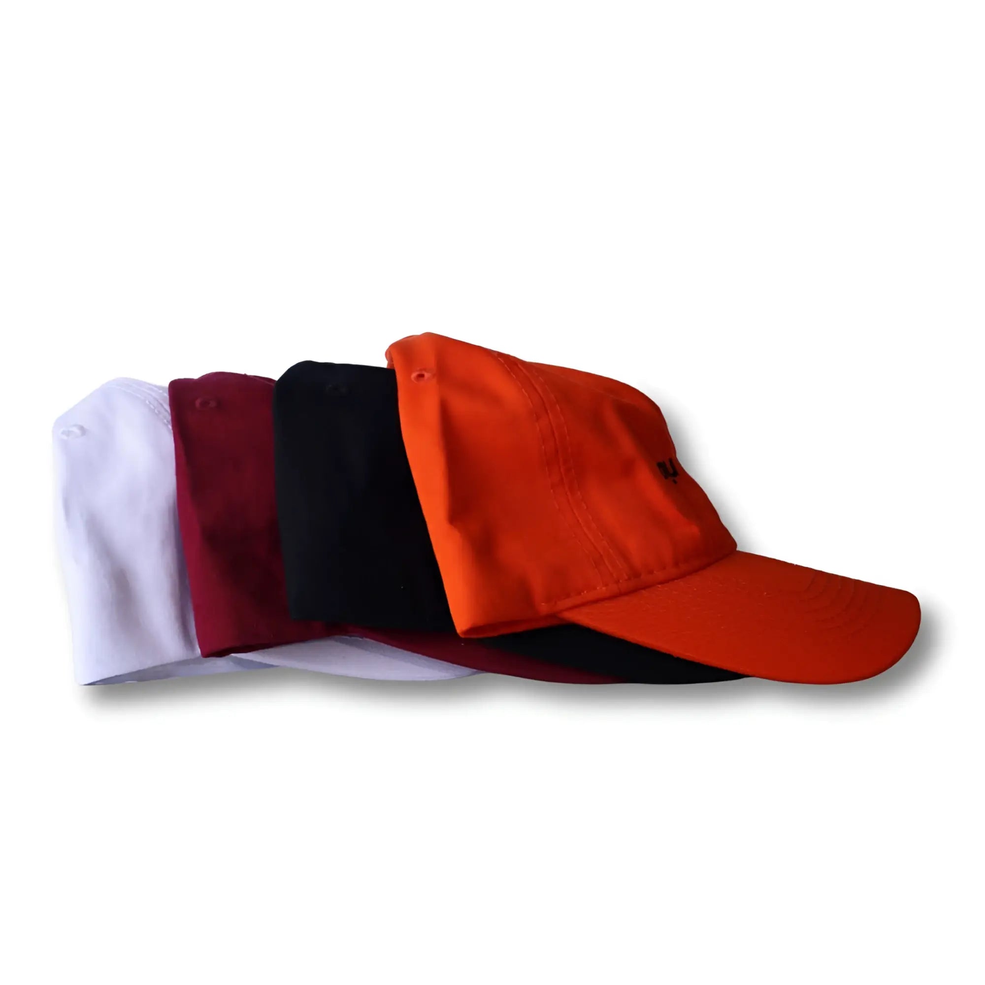 Bright orange boy from rio flip dad hat with structured crown curved brim made of durable cotton fabric