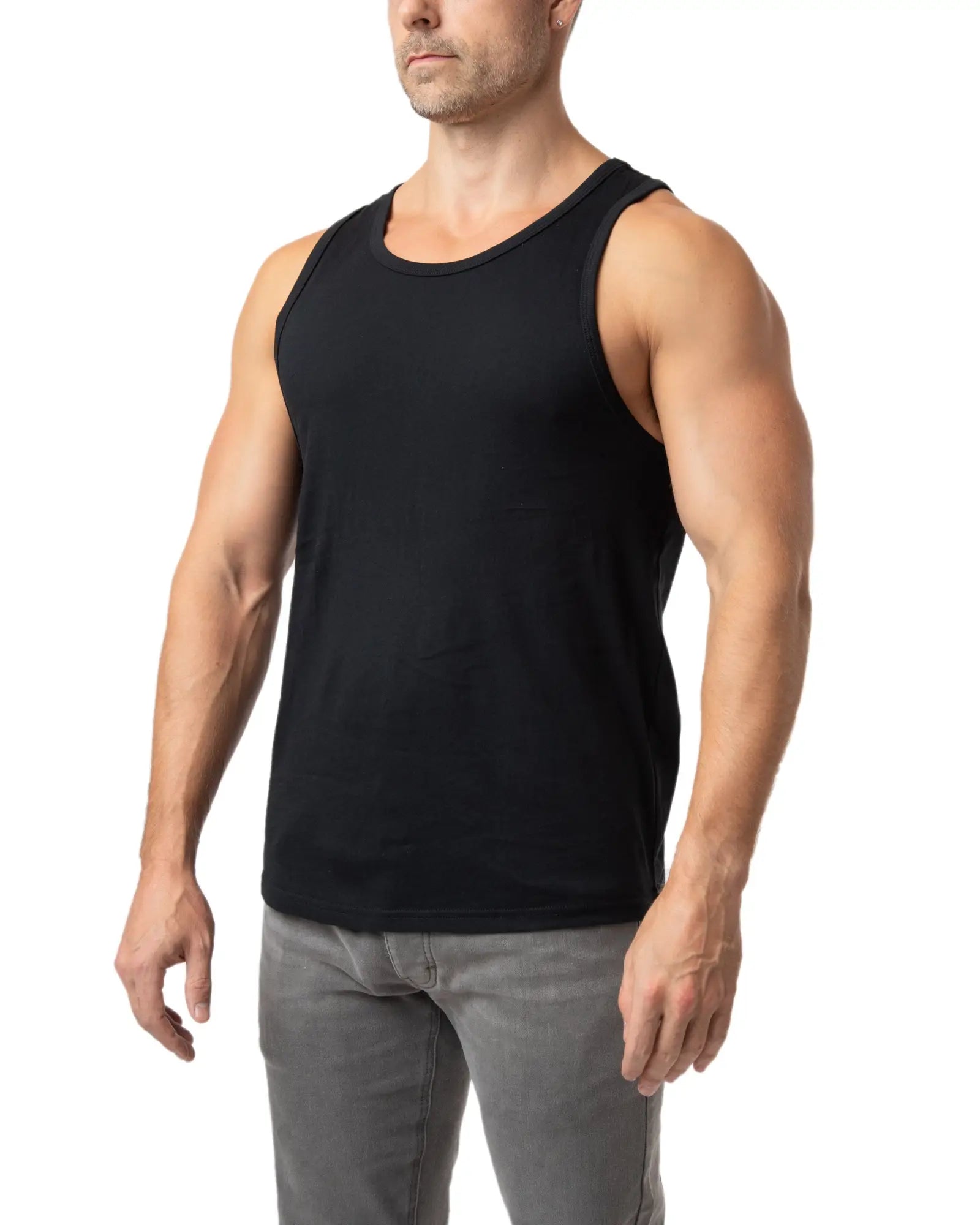 Black sleeveless tank top brandmark tank with a simple fitted design perfect for casual wear