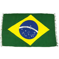 CA-RIO-CA BRAZILIAN FLAG CANGA - Green, Yellow, Blue And White - Brazilian Beach Towel (Sarong/Pareo)