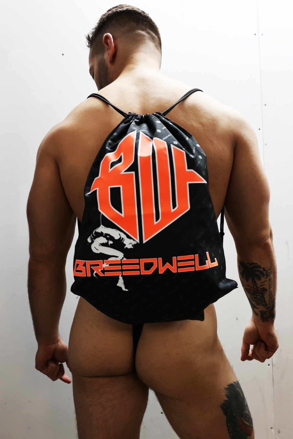 Mochila de cordón con el logo de Breedwell para hombres gays de Breedwell