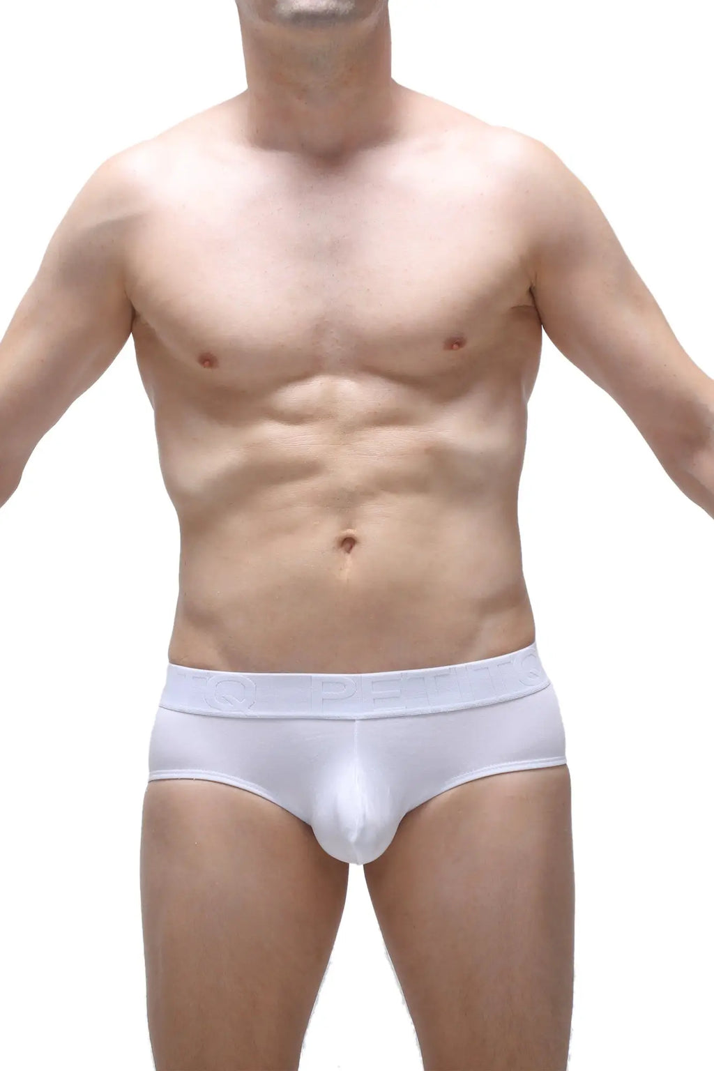 White men’s briefs cernin modal white with smooth form fitting design and subtle elastic waistband