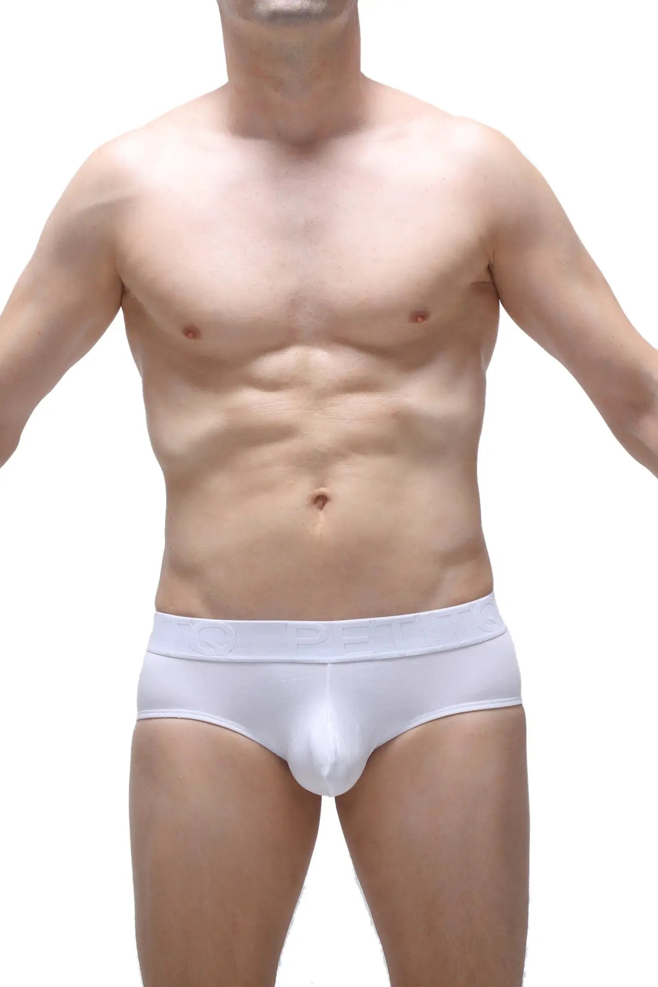 White men’s briefs cernin modal white with smooth form fitting design and subtle elastic waistband