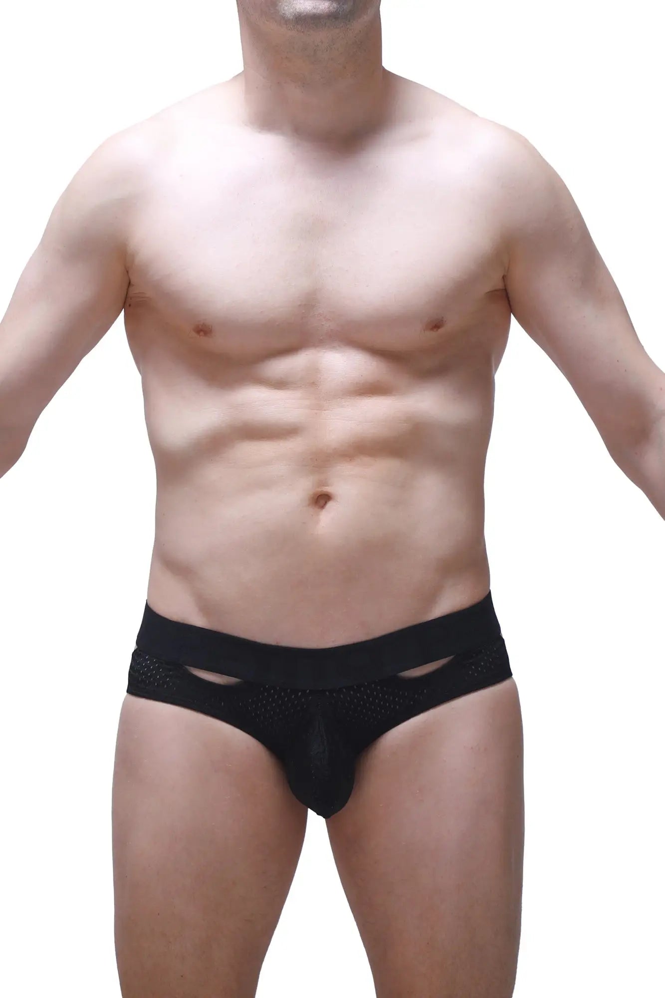 Black mesh briefs brief malans bee black with cutout design offering breathable and stylish lingerie option