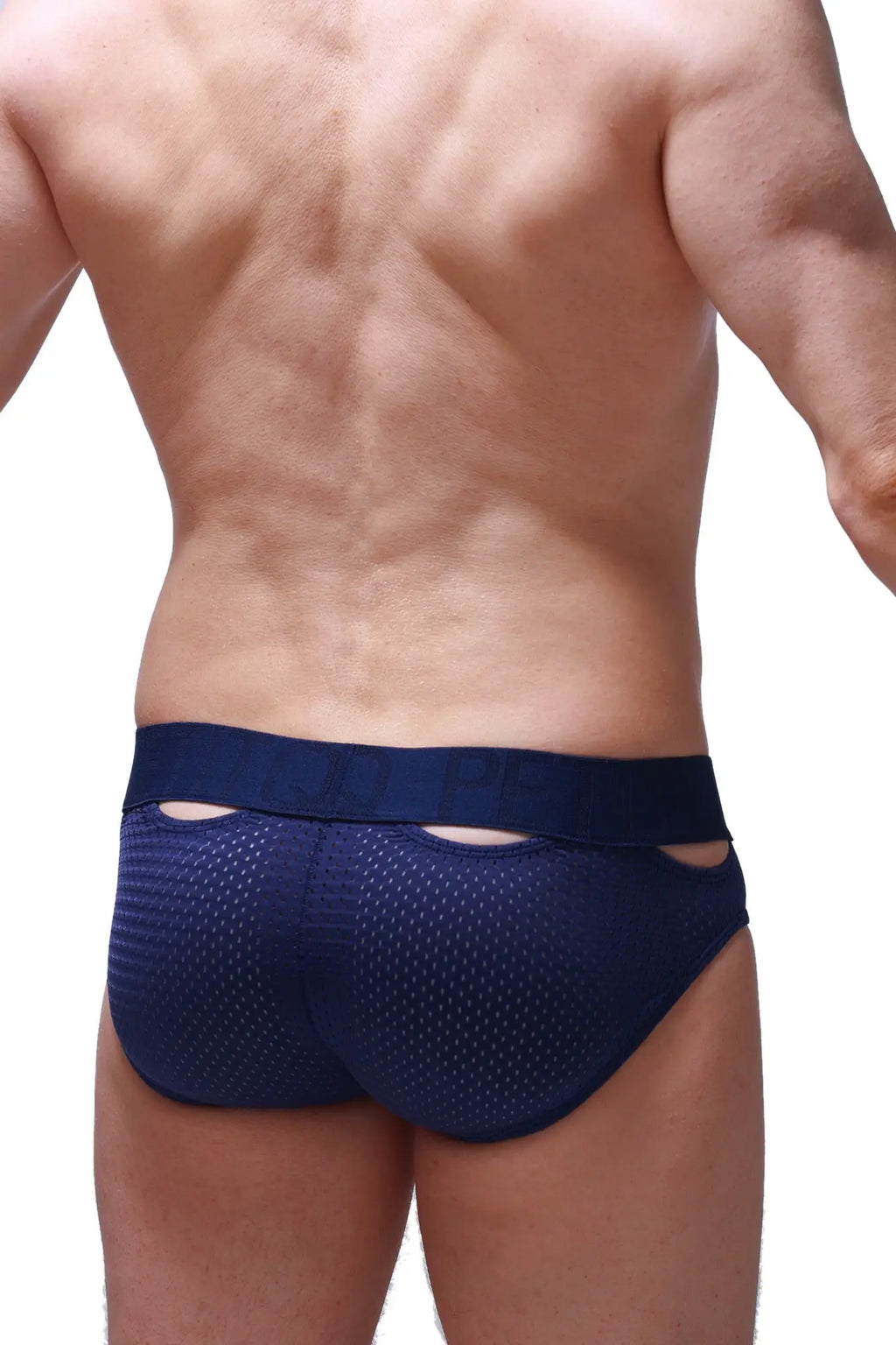 Navy blue mesh briefs brief malans bee with solid waistband and cutout details for comfortable wear