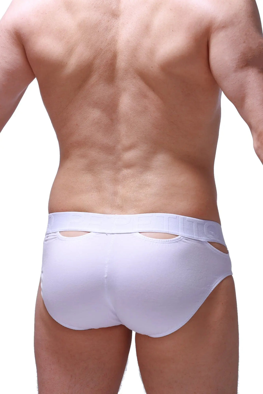 White men’s briefs brief malans modal white with sleek form-fitting design and subtle side cutouts in modal fabric