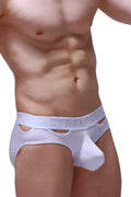 White petit bateau brief malans modal with cutout waistband detail in soft modal fabric