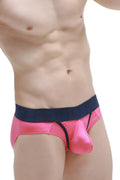 Brief matraux fuchsia pink and navy blue men’s briefs with smooth stretchy fabric for comfortable wear