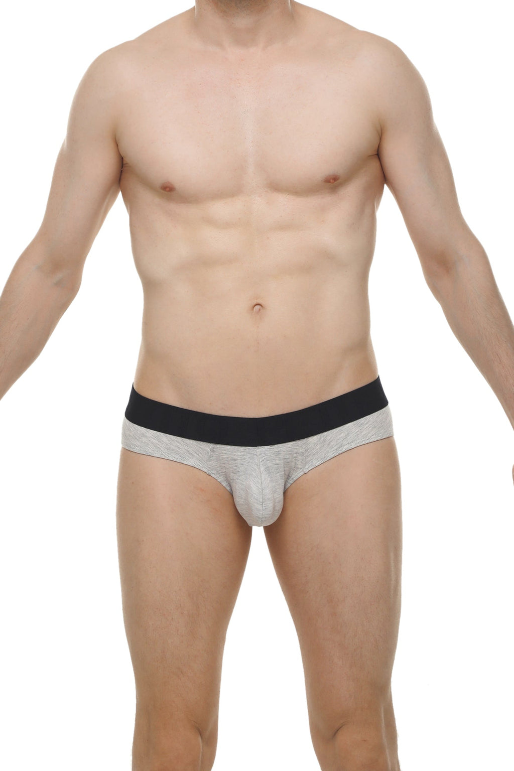 PetitQ Men's Brief Protruder Mega Bulge Modal Gray