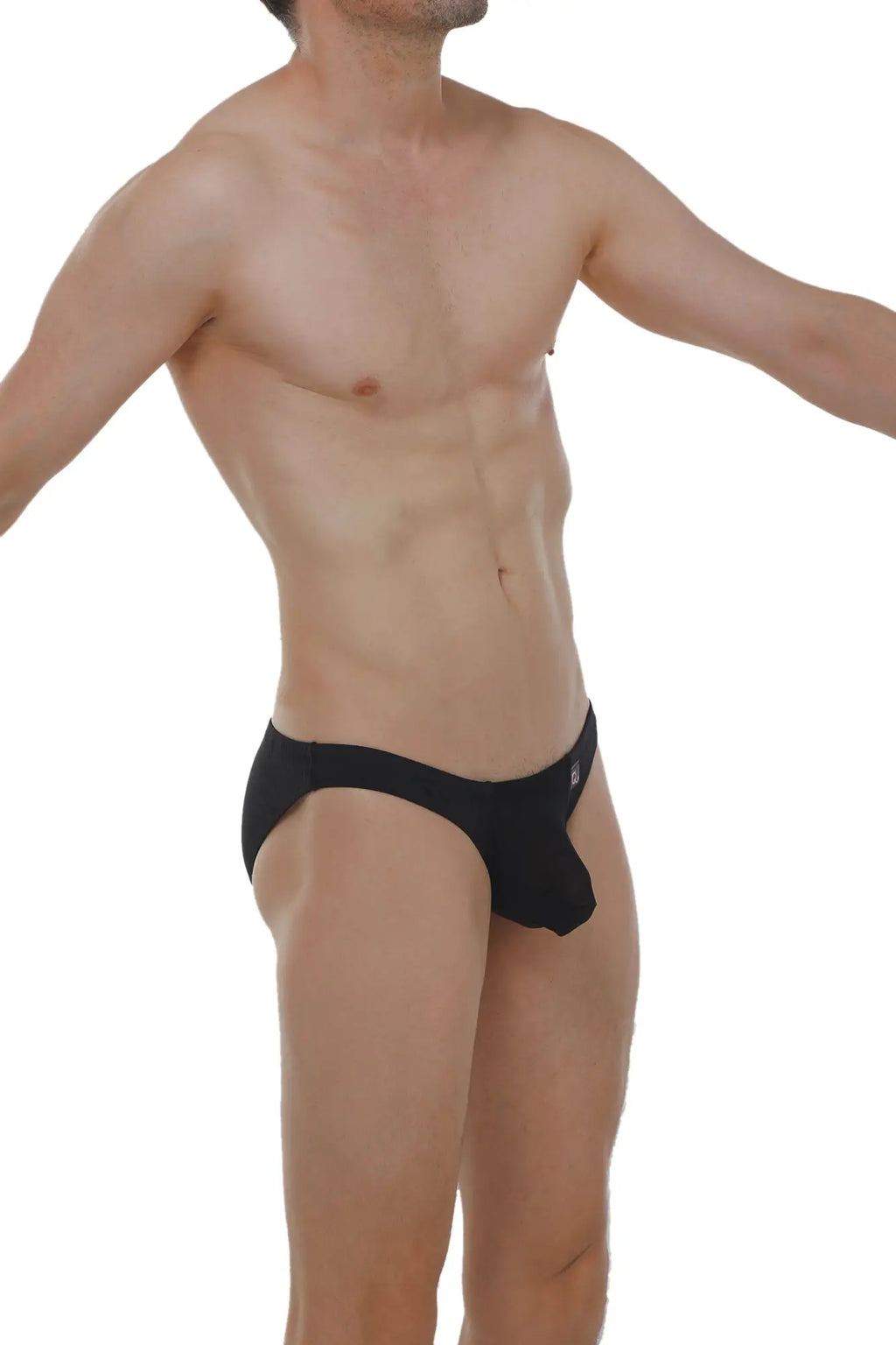 Brief myennnes black men’s briefs in snug fit with black fabric and small side logo for comfortable daily wear