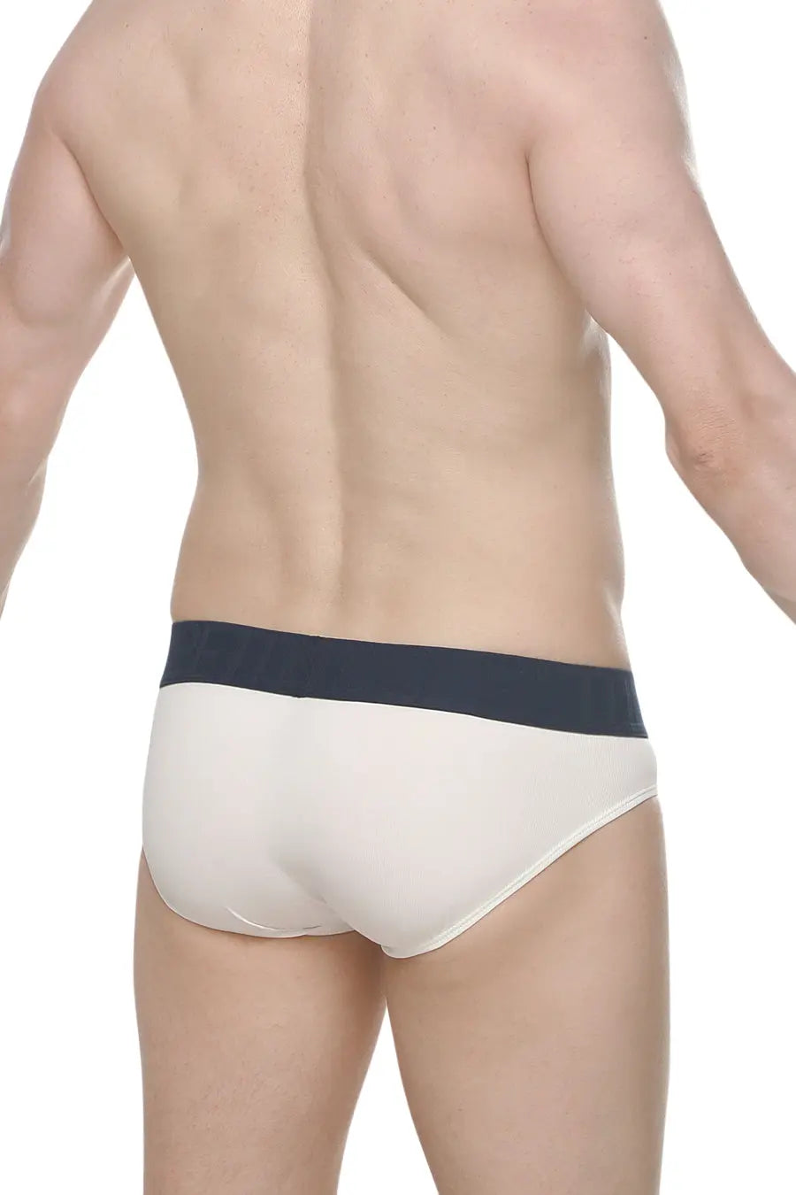 PetitQ Men's Brief Protruder Rib White