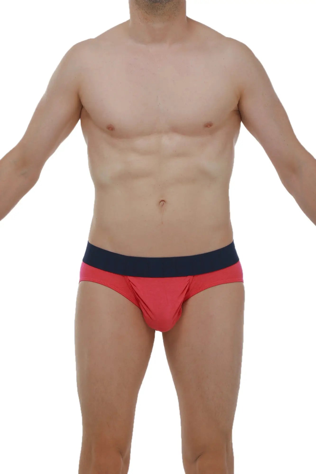 Brief taik modal fuchsia red and navy blue briefs with smooth form-fitting fabric for comfortable wear