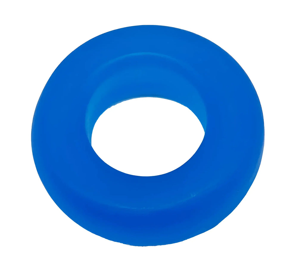 Bufu ring vibrant blue silicone ring with smooth rounded profile and uniform color for comfortable wear
