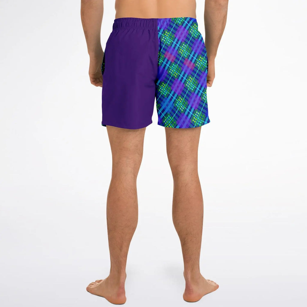 Maris Equi Badehose mit blauem Tartanmuster für Herren