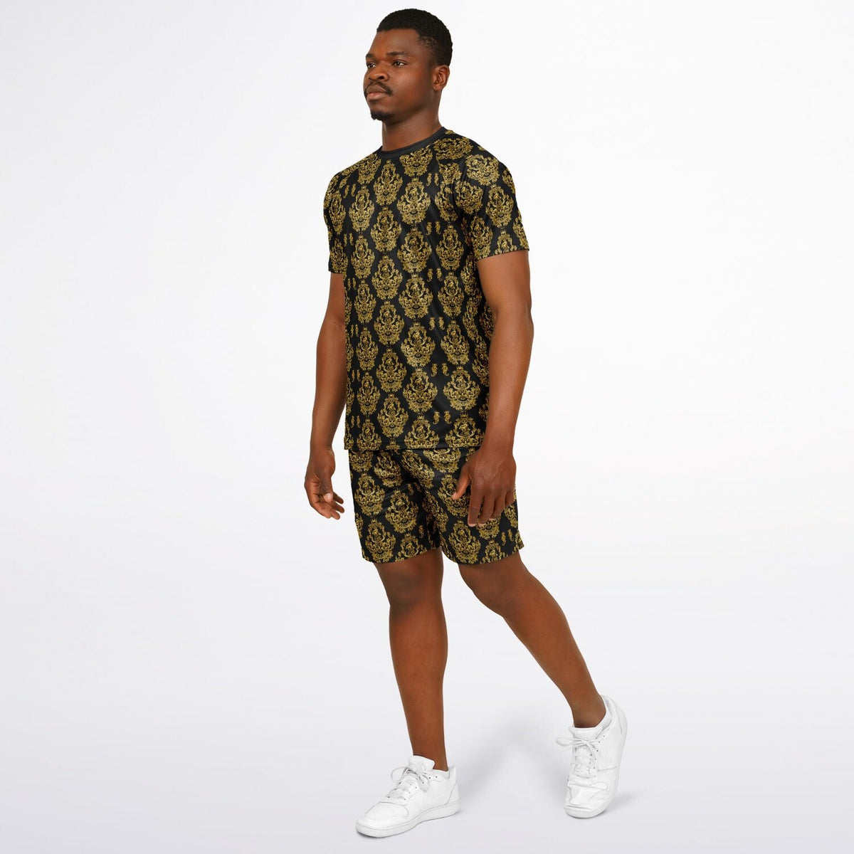Maris Equi Gold Baroque Men's Sport Shorts and Top Set