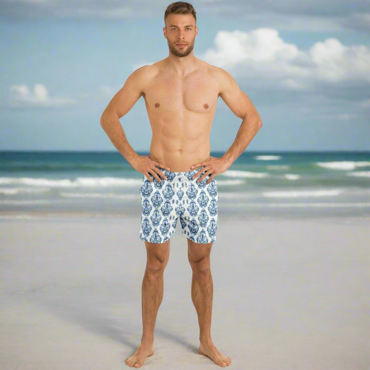 Maris Equi Blue Baroque Men's Swim Shorts