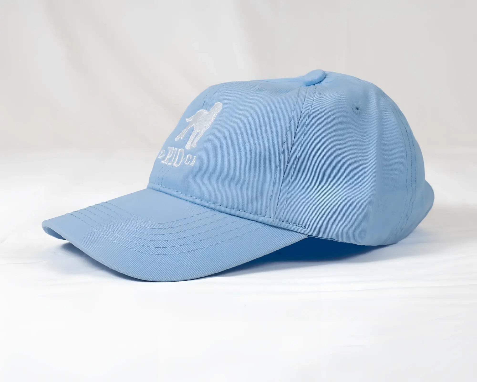 Light blue cotton CA-RIO-CA logo embroidered dad hat with white dog logo men’s baseball cap in multiple colors