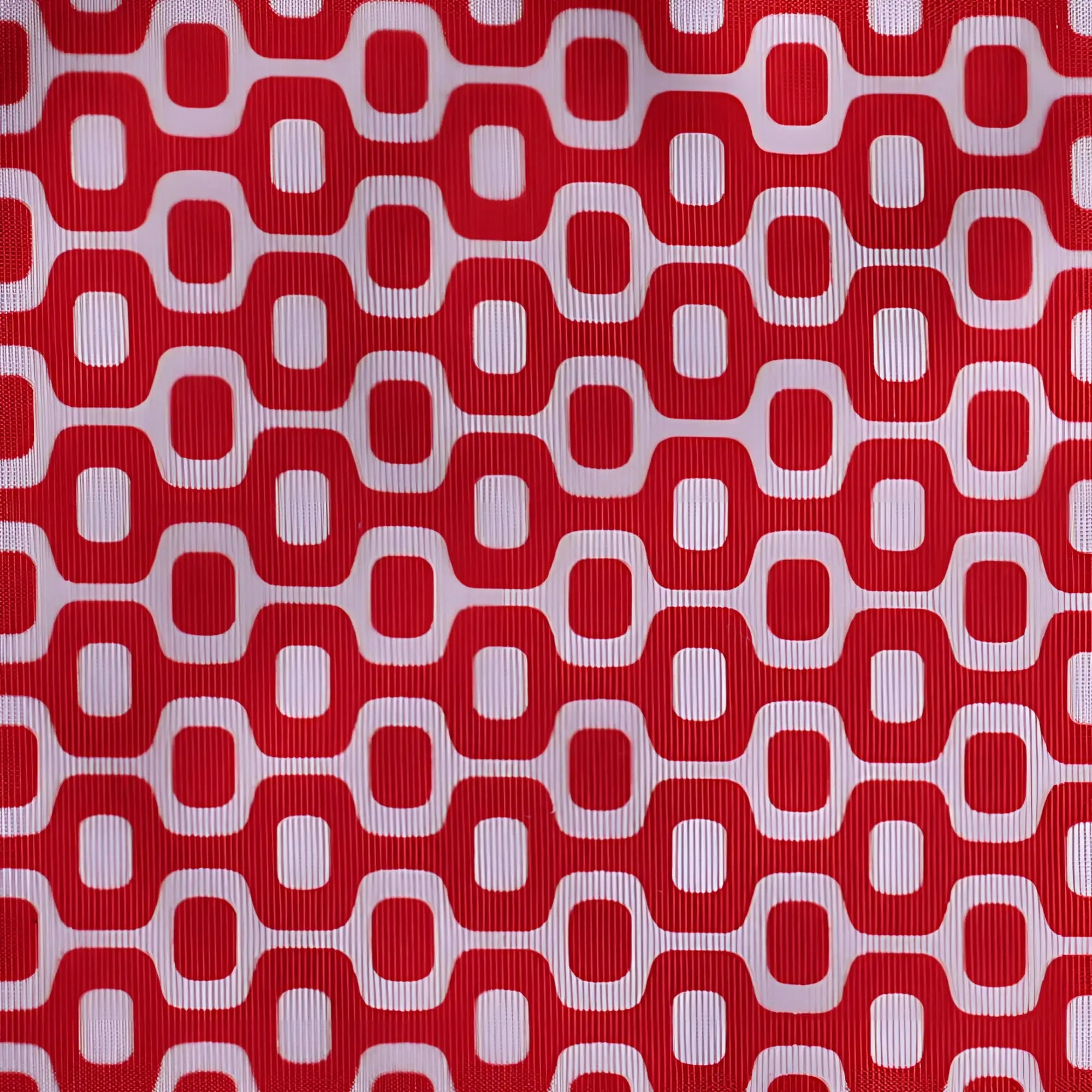 Men’s CA-RIO-CA LOGO SWIM bikini sunga with red and white geometric patterned fabric featuring interlocking ovals
