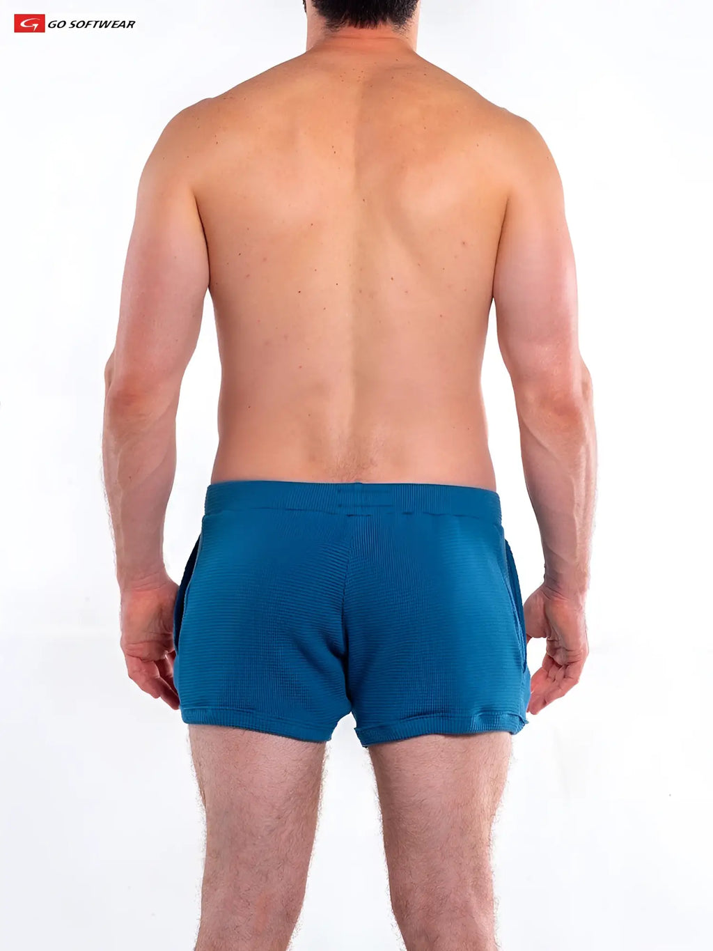 Teal waffle-knit so cal 10 inch athletic shorts with pockets by go softwear for comfortable active wear