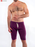 Purple so cal lounge jamm athletic shorts with white drawstrings designed for comfortable casual wear