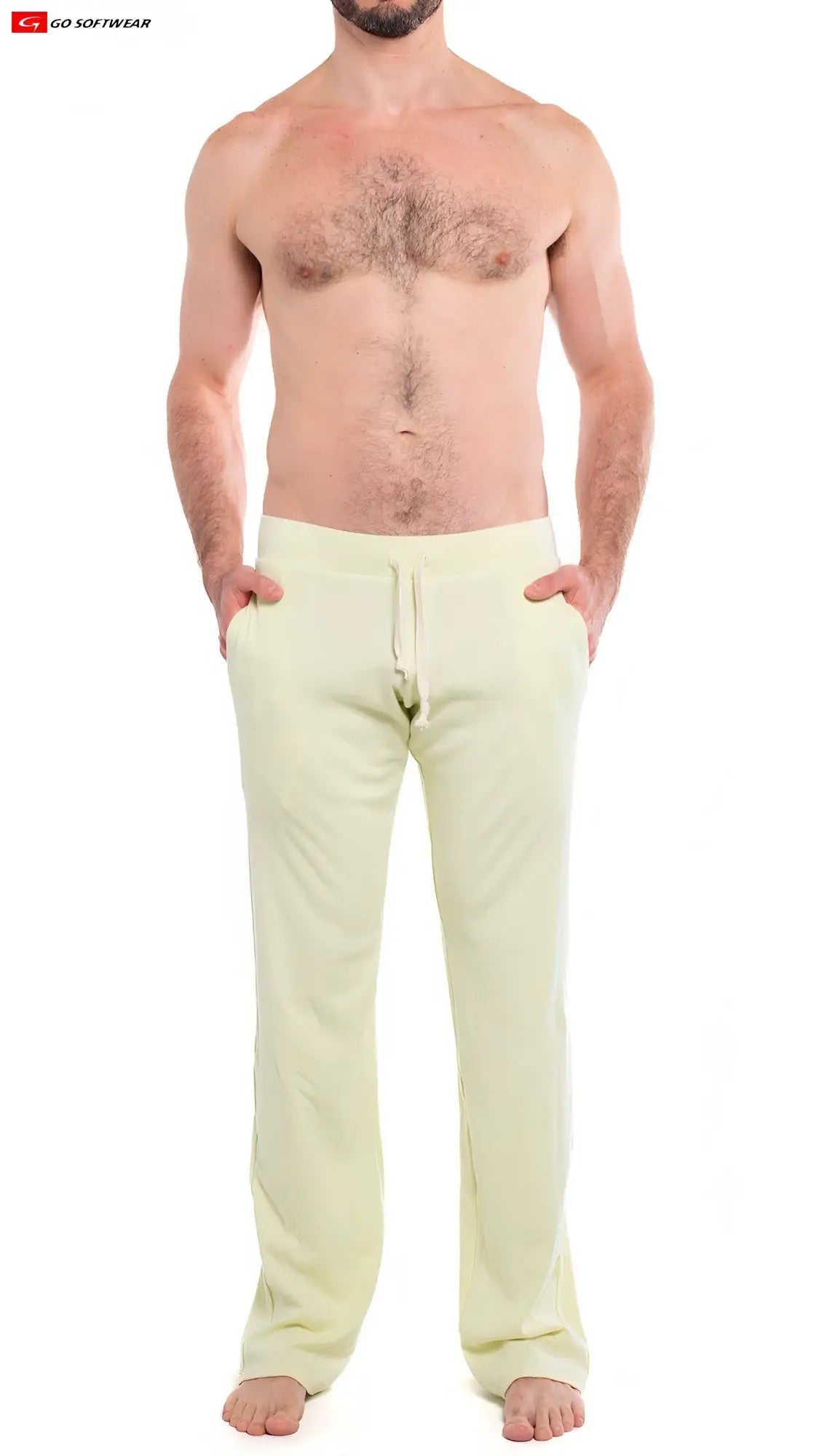 Light green soft fabric so cal lounge pant with drawstring waistband and pockets for comfortable wear