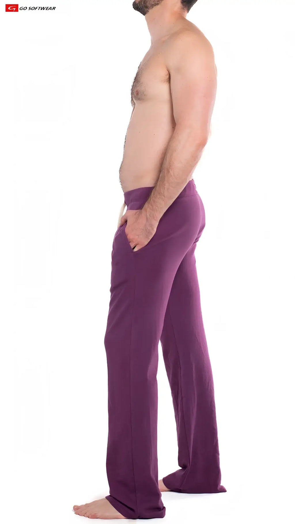 Purple so cal lounge pant with pockets featuring soft stretchy fabric and an elastic waistband for comfort