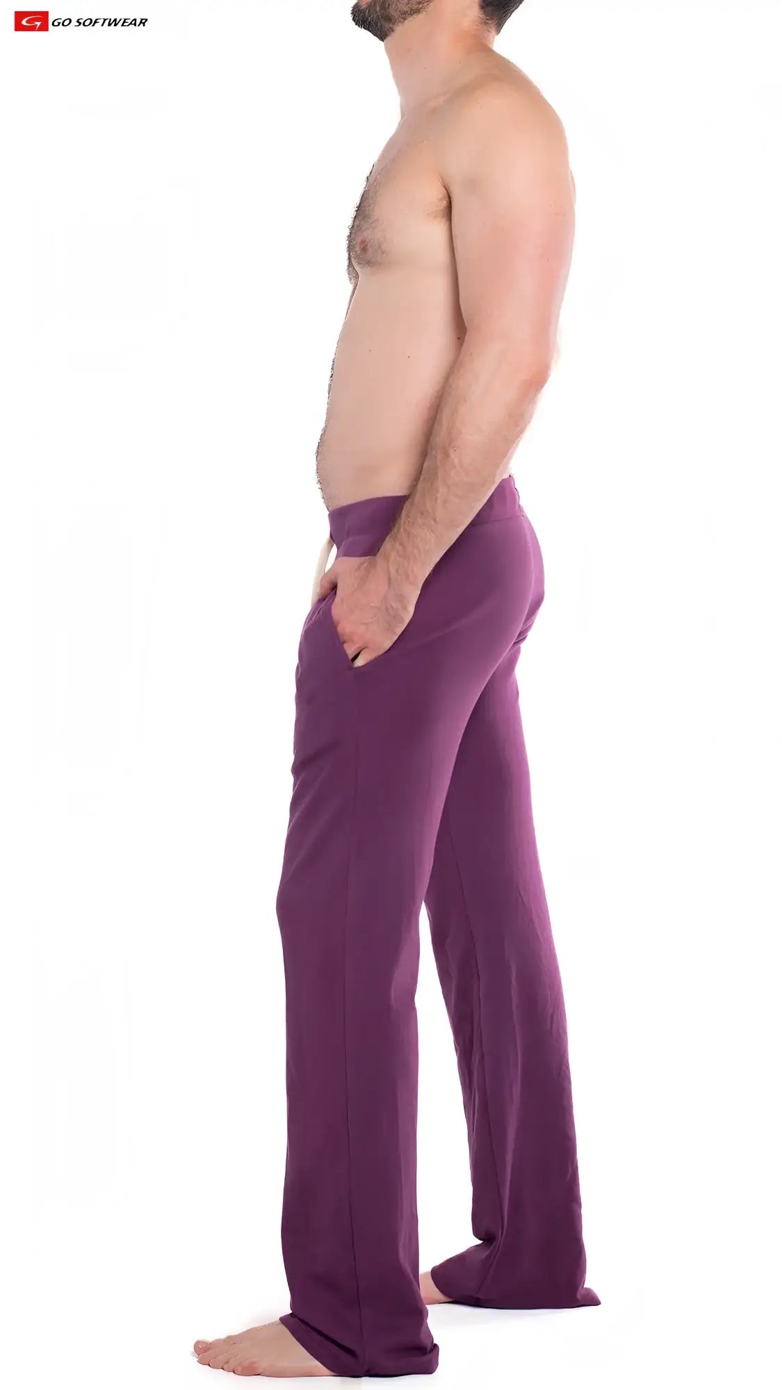 Purple so cal lounge pant with pockets featuring soft stretchy fabric and an elastic waistband for comfort