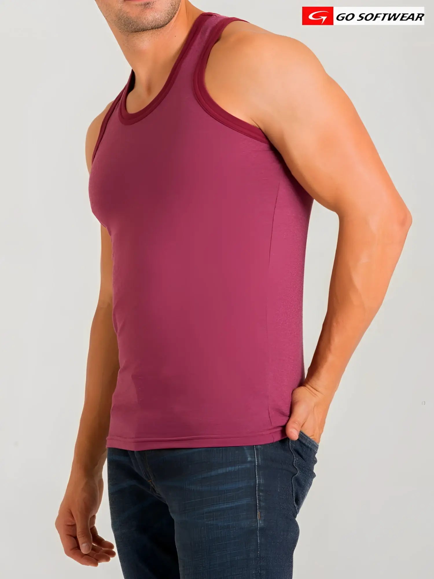 California Bliss classic tank top maroon sleeveless soft fabric with ribbed neckline and hem