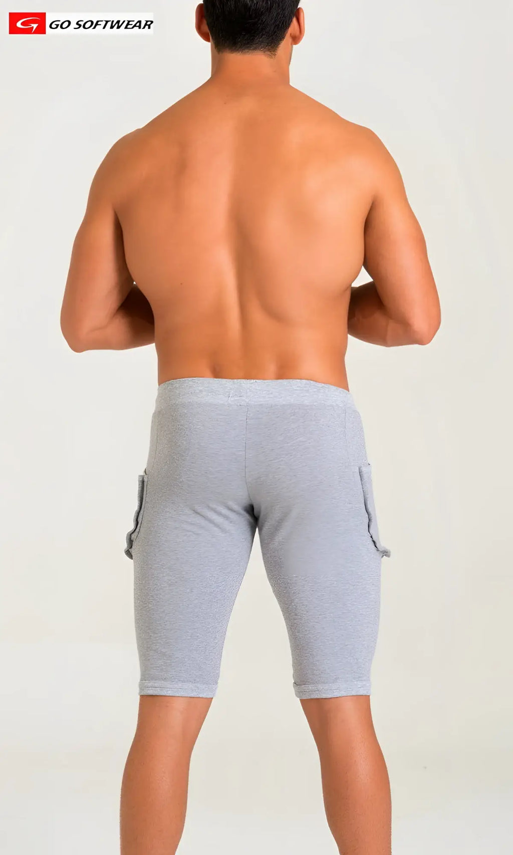 Gray heathered california bliss yoga shorts with side pockets and elastic waistband for comfortable wear