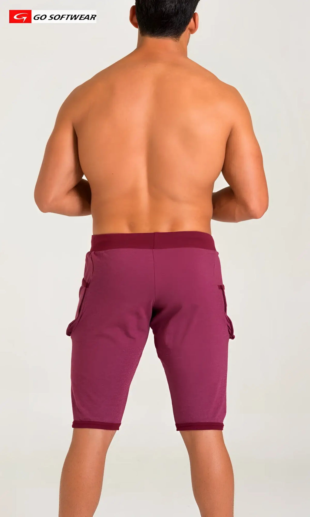 Maroon california bliss yoga shorts with elastic waistband and side pockets designed for comfort and mobility