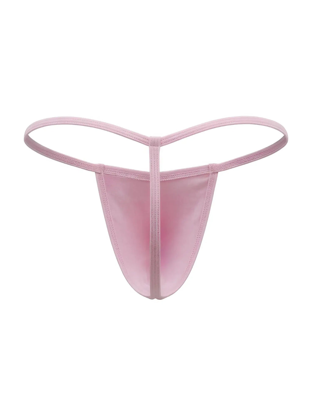 Pink sheer thong g-string candyMan 9586 in baby pink made of smooth translucent fabric with thin supportive band