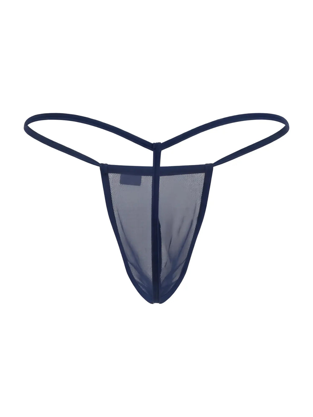 Navy blue mesh thong g-string candyMan 9586 with thin elastic straps for comfortable fit and style