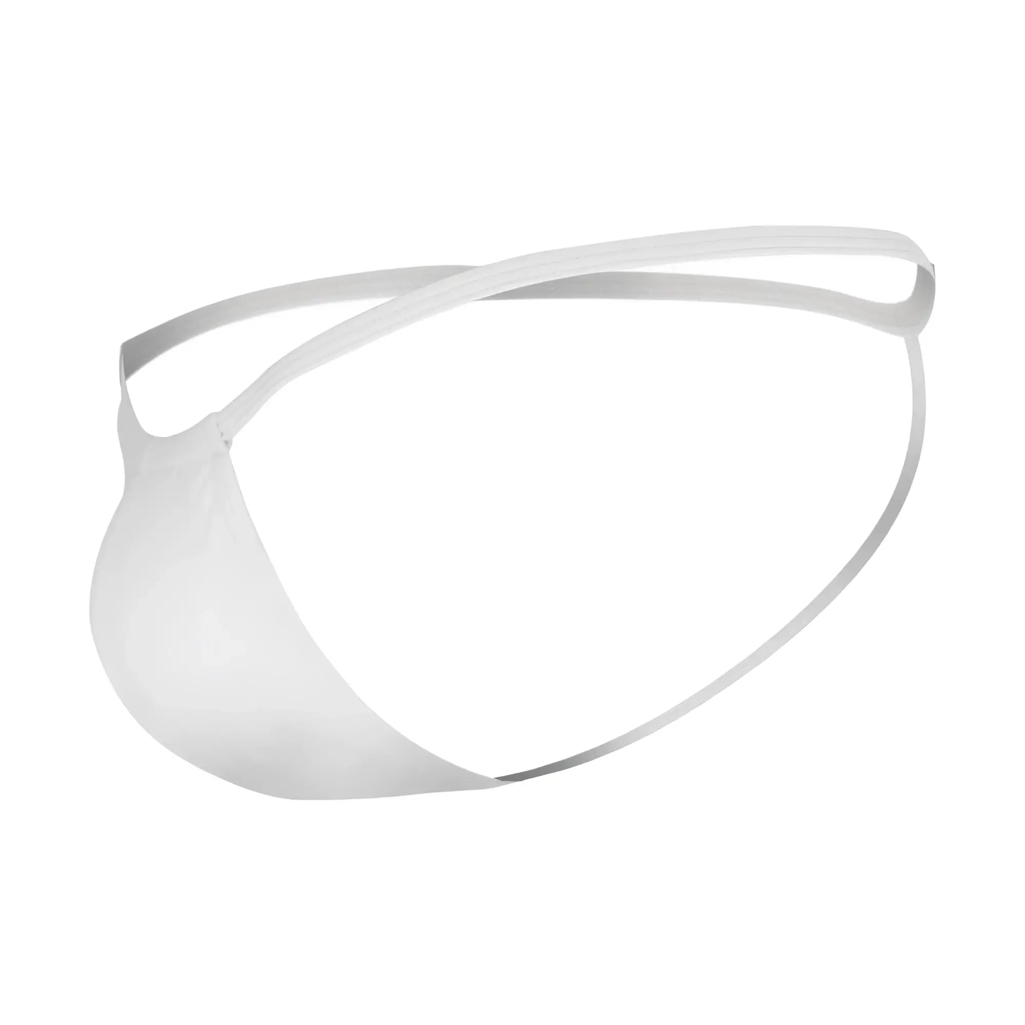 White CandyMan 9586 thong made of smooth stretchy fabric with a sleek modern minimalist design